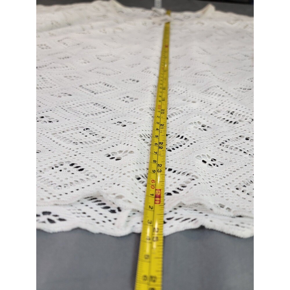 Becca by Rebecca Virtue White Crochet Lace Cover Up Top XS Nordstrom NWT Boho - Picture 7 of 9